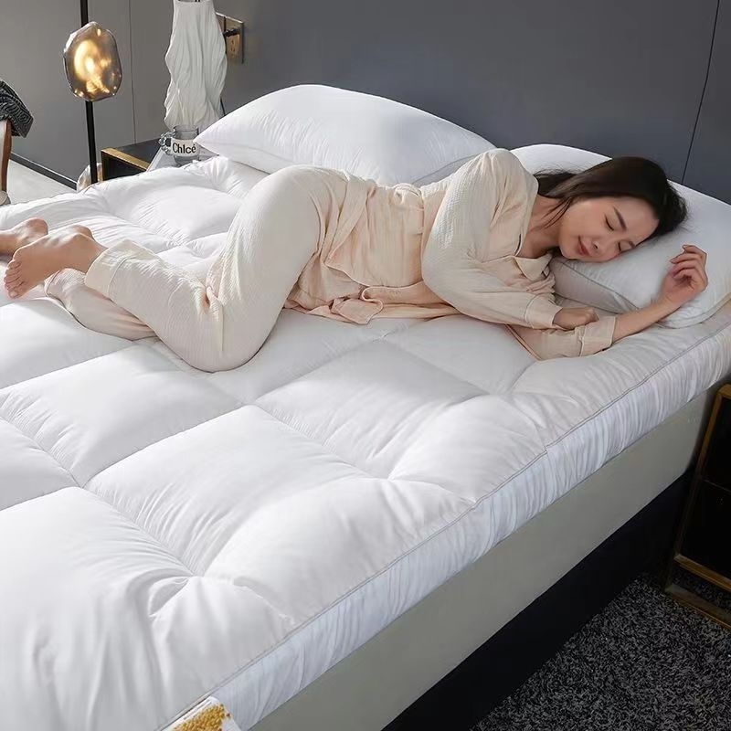 Factory wholesale 5 Star Hotel Soybean fiber White Microfiber King Queen Size Bed Mattress Topper