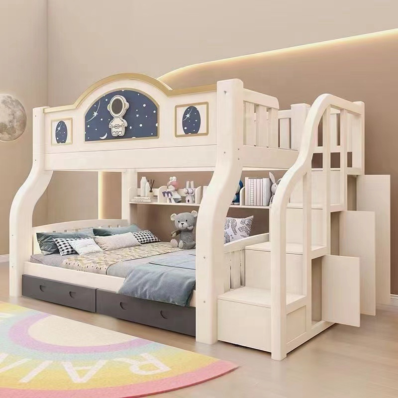 Factory original kid bunk bed modern child bed solid wood children bedroom furniture designer bed for children