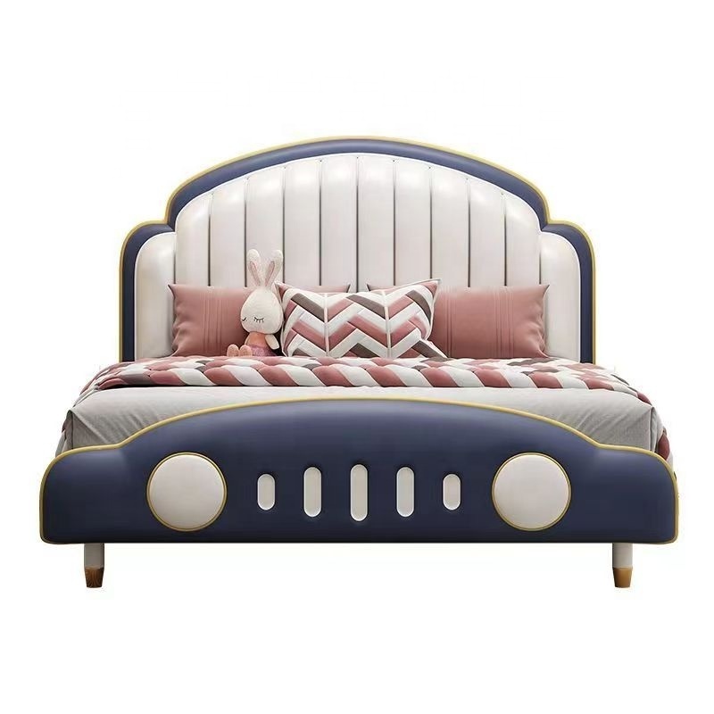 Luxury creative design Internet celebrity car bed Modern children's furniture bed Wooden bed