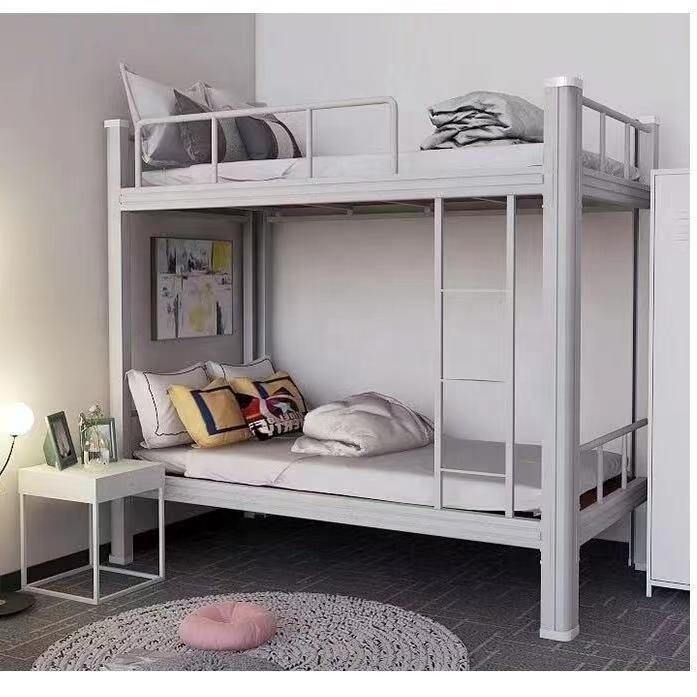 Cheap Top seller good metal furniture school steel bunk bed hostel double bunk bed metal bunk bed