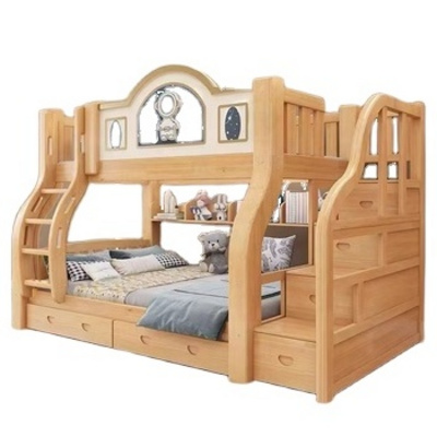 Factory original kid bunk bed modern child bed solid wood children bedroom furniture designer bed for children