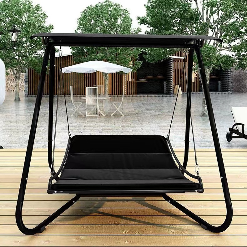 Latest design outdoor furniture swing bed suitable for garden beach pool patio Swing Steel Iron Hanging Swing Chair