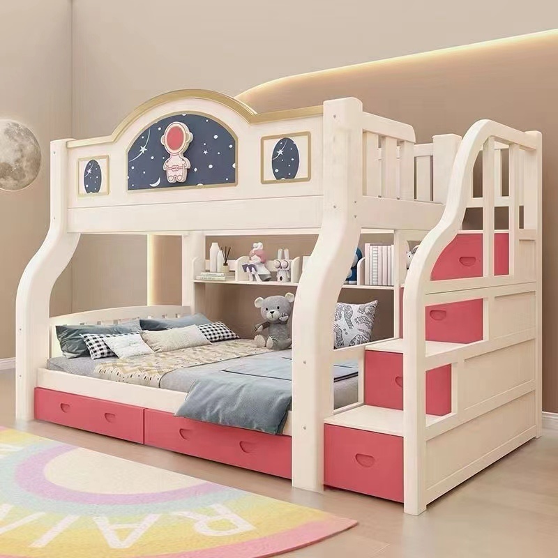 Factory original kid bunk bed modern child bed solid wood children bedroom furniture designer bed for children