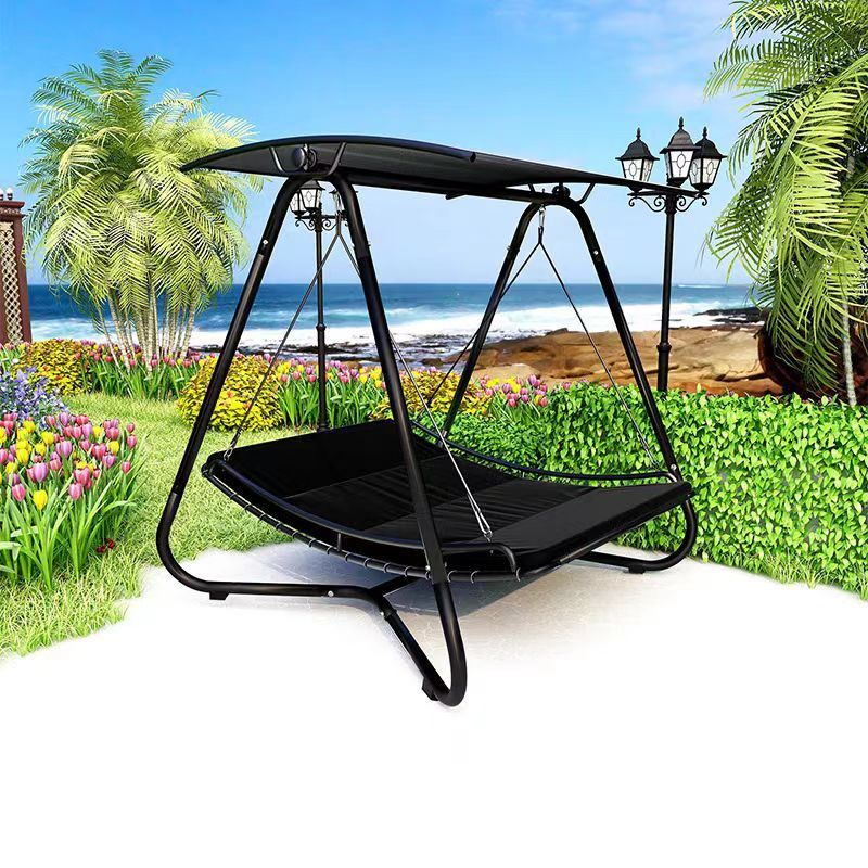 Latest design outdoor furniture swing bed suitable for garden beach pool patio Swing Steel Iron Hanging Swing Chair