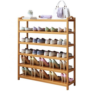 Simple Multi-Layer Storage Shoe Cabinet Door Indoor Put Solid Wood Color Shelf Shoe Racks For Hall