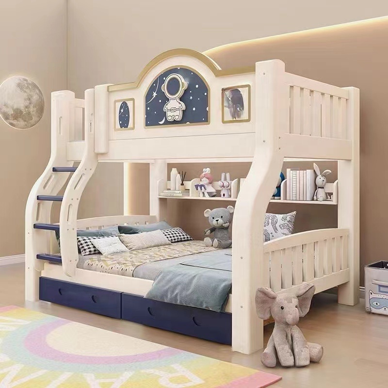 Factory original kid bunk bed modern child bed solid wood children bedroom furniture designer bed for children