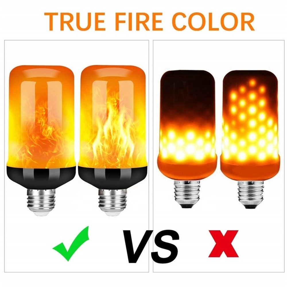 2024 decoration E27 E26 B22 LED Flame Effect Light Bulb, LED Flickering Flame Lamp, fire lights LED flicking lamp