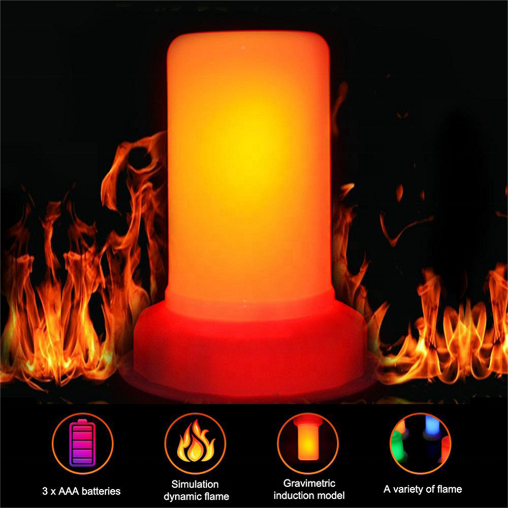 LED Flame Effect Light Bulb Flickering Emulation Christmas Halloween Decor Light Flame Bulb Garden Lights Battery flame lamp