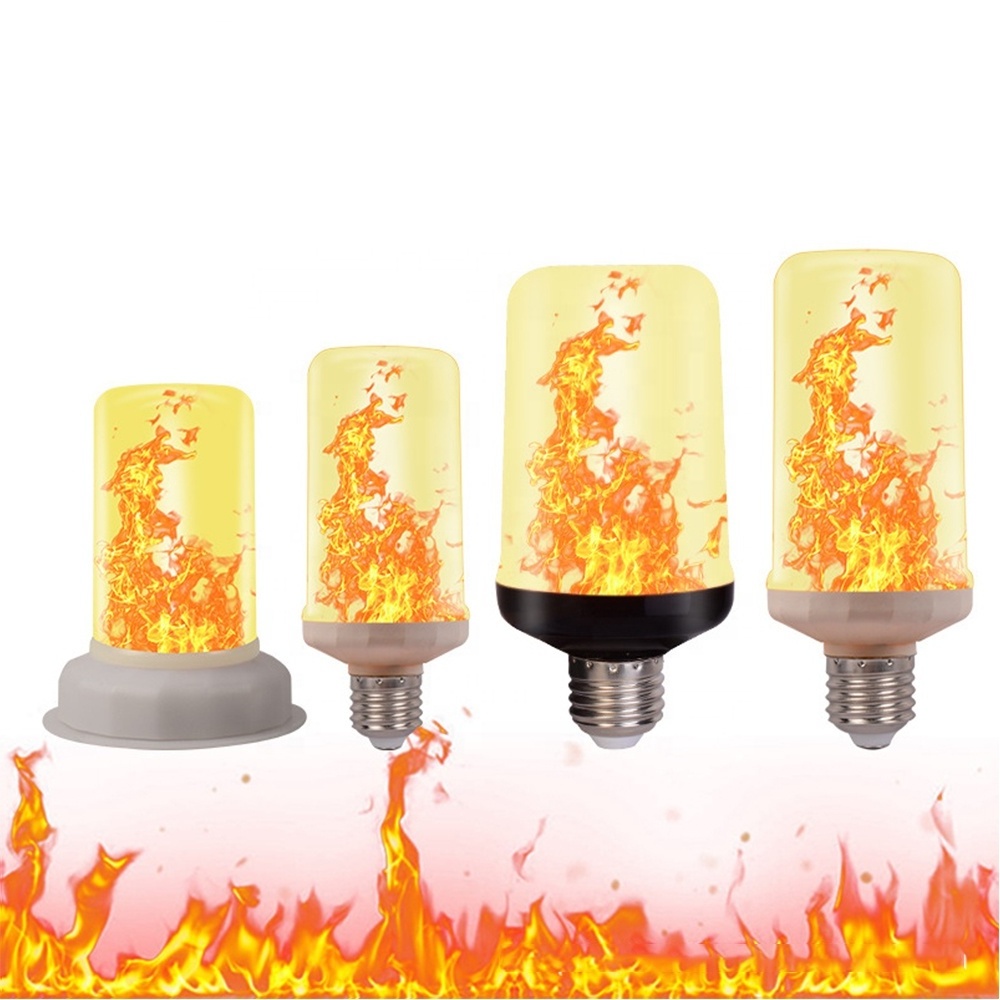 LED Flame Effect Light Bulb for Christmas Decor 4 Modes E26 E27 B22 Led Flickering Flame Light Bulbs with Upside Down Effect