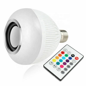 E27 RGB Wireless LED music Bulb 24 keys Remote Control Smart Dimmable Light Music Audio Speaker Bulb For Home Bedroom Light