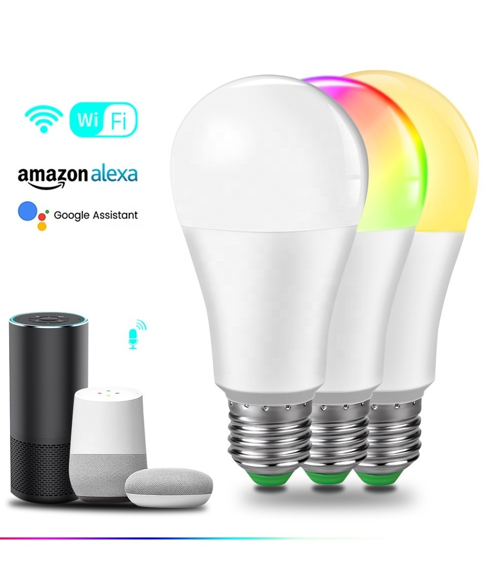 9W/10W LED Tuya Smart Wifi Light Bulb E27 RGBCW Dimmable Bulb Work with Alexa Google Home Voice Control Smart Life APP