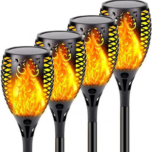 Waterproof Three Modes 96LED Solar Fire Flickering Flame lamp Garden Torch Light Outdoor Solar Flickering Dancing Flame Lights