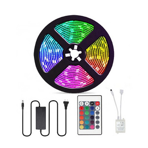 5050 RGB colorful LED light strip IR 24 key remote controller 12V low voltage waterproof soft light strip 5M 150led 10M 300 led