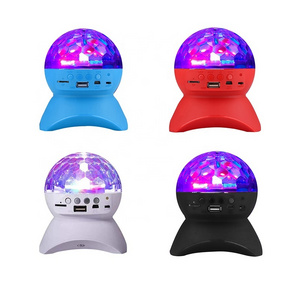 LED Wireless Music Speaker Stage Light Disco Ball Lights for KTV Party Music Grid Laser Projector Children Rotating Night Light