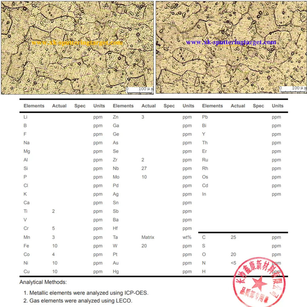 4N Pure Ta Tantalum Sputtering Target China Manufacturer High Purity Tantalum Sputtering Target