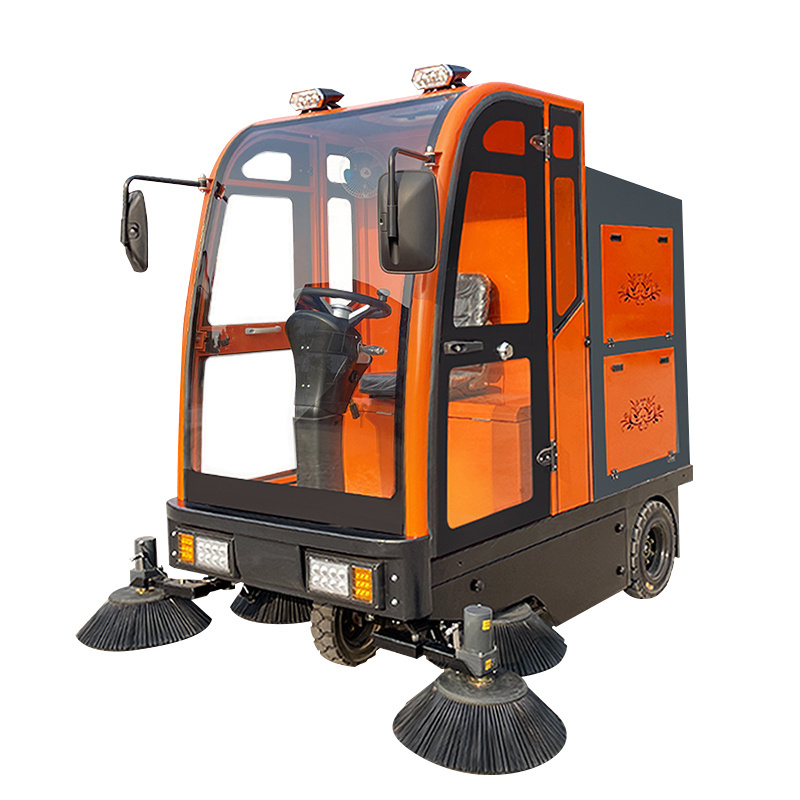 Small Street Sweeper Industrial Sidewalk Sweeper Automatic Ride On Road Sweeper Floor Cleaning Machine