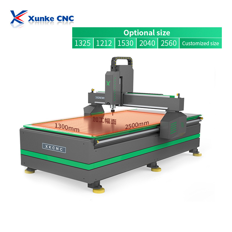 Hot Sale Xunke 3 axis CNC Wood Router Machine Woodworking 4x8 advertising CNC Router machine 1325 Price