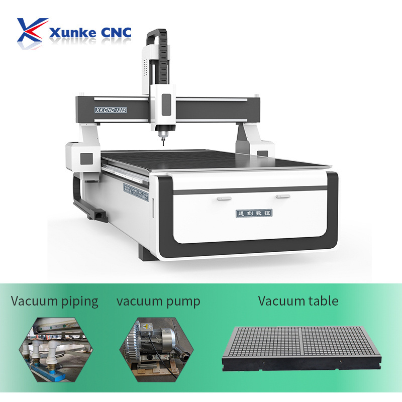 Xunke Hot sale Sign letter acrylic aluminum composite cutting cnc router 1325 cnc router cutter machine price