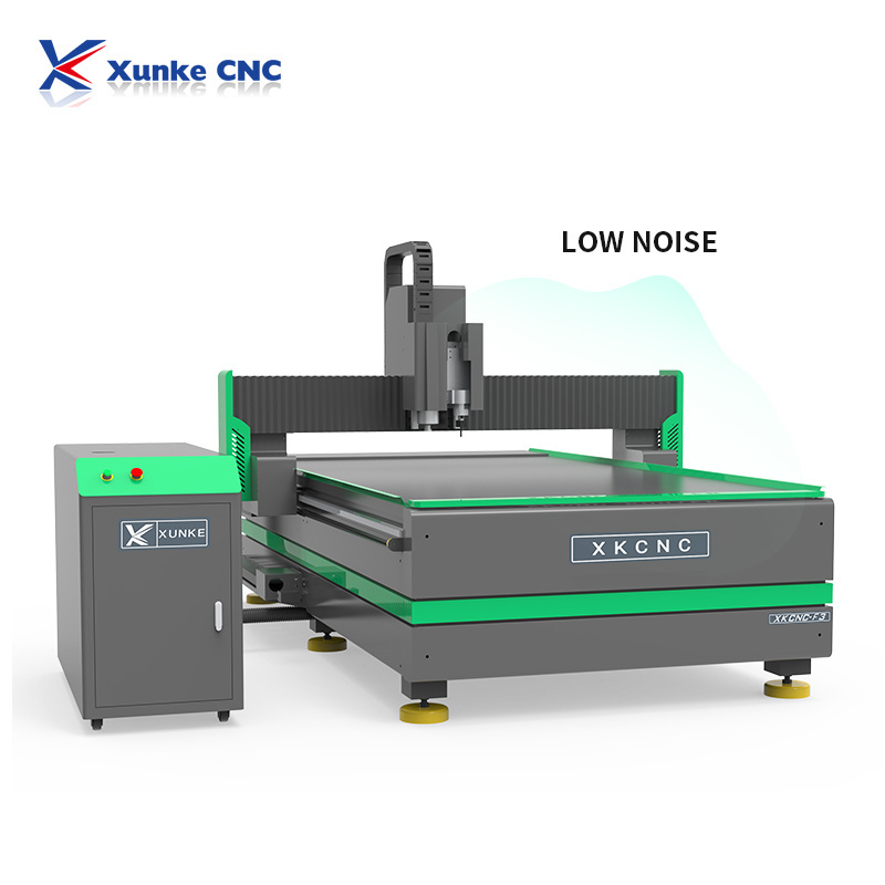 XUNKE 1325 acrylic cutting advertising industry with vibrating knife leather cutting ocsiliating knife cnc router machine