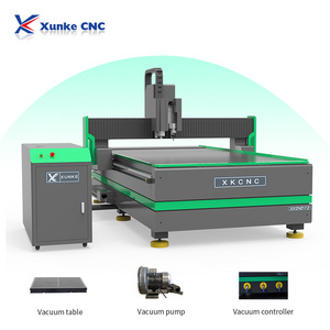 XUNKE 1325 acrylic cutting advertising industry with vibrating knife leather cutting ocsiliating knife cnc router machine