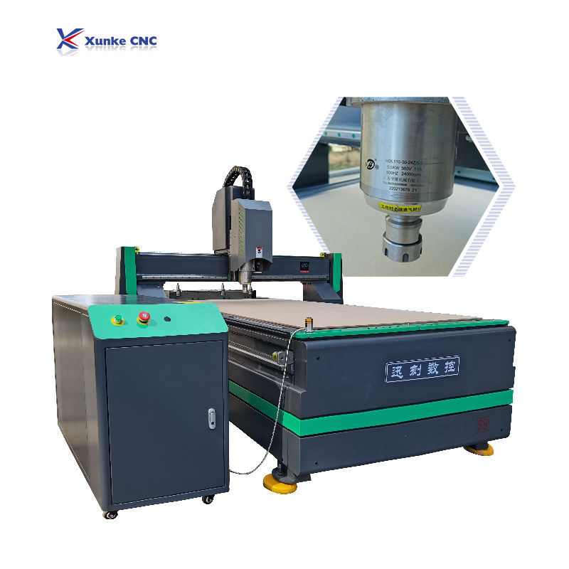 Xunke atc high precision 1325 spindle motor 5.5kw DSP control handle servo motor cnc router machine