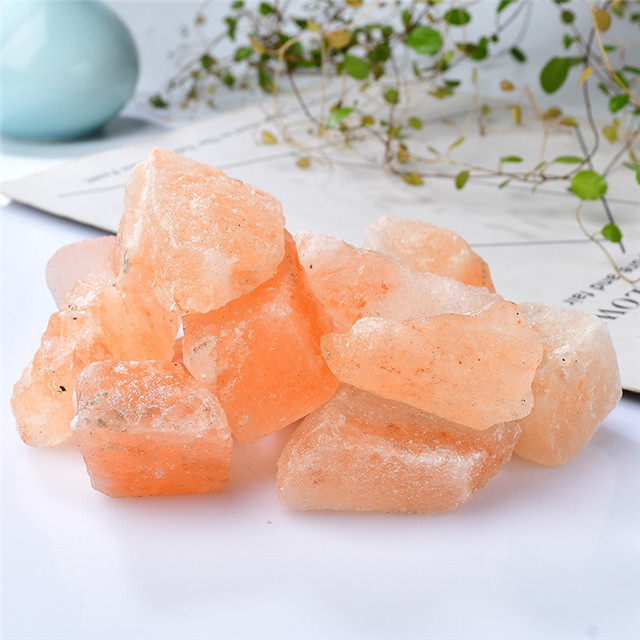 Fengshui natural quartz bulk raw healing crystals Orange salt stone rough  for Home Decoration