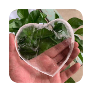 Wholesale natural irregular clear selenite slab high quality healing gemstone stone gift selenite slice for fengshui decoration