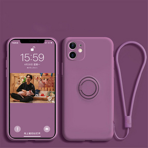 Phone Case For Motorola One Fusion G9 Plus Play Power Shockproof Liquid Sofe Silicagel One body Ring Holder Wristband TPU Cover