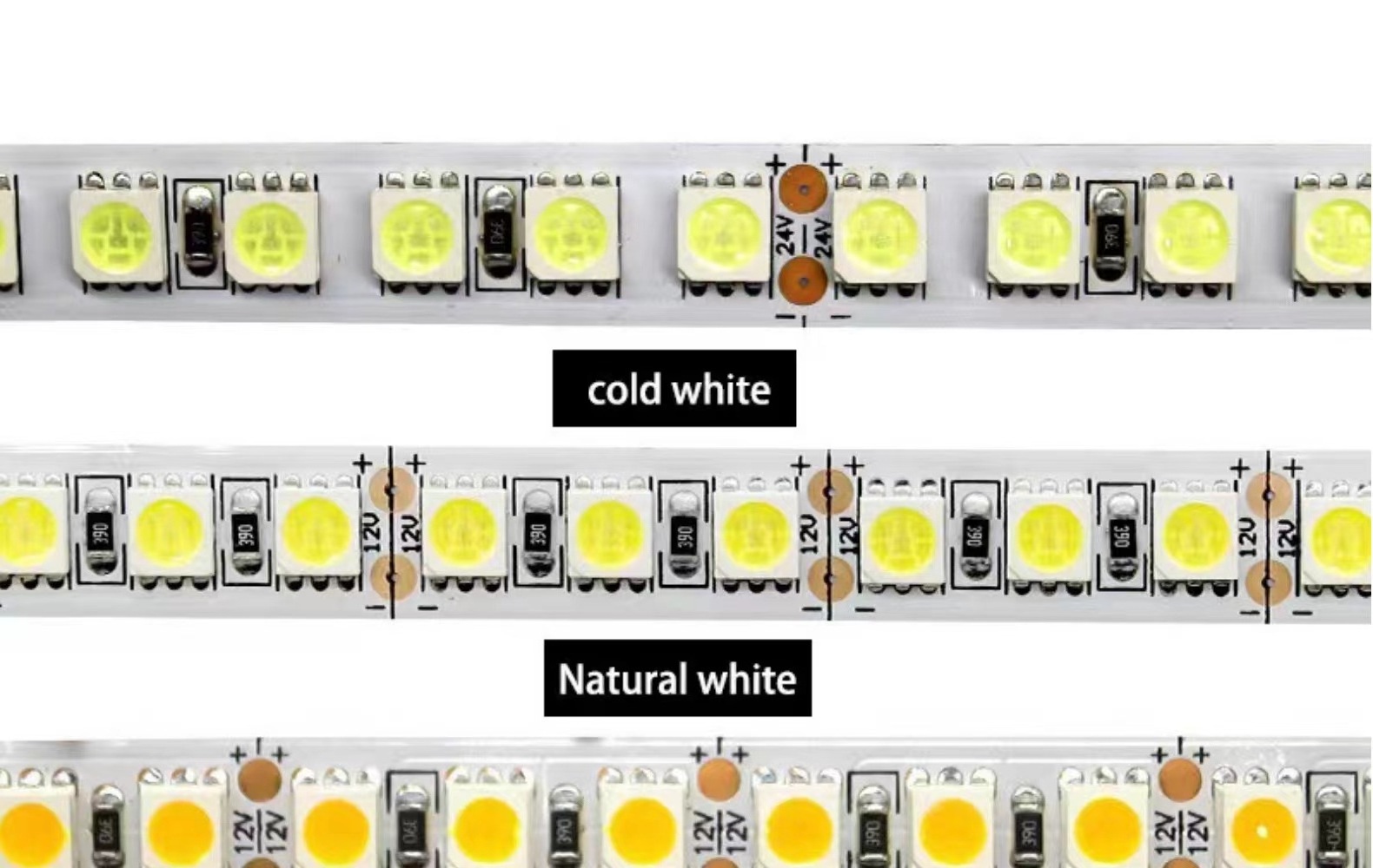 Factory Custom Epistar Chip Without Ic Ip20 Ip65 Dc12V 24V 60Leds/M Smd 5050 Rgb Led Strip