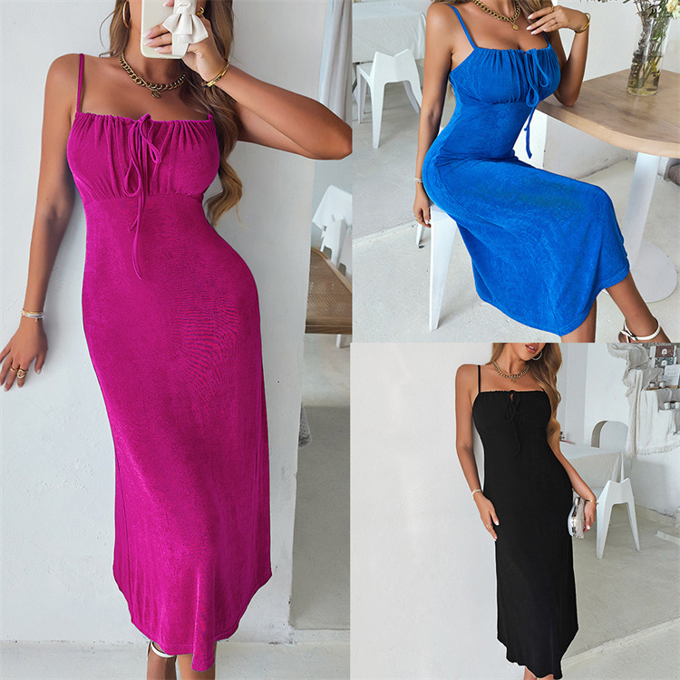 Hot Selling Sling Long Prom Dresses 2022 Women Clothing Sundress Summer Sexy Women's Clothes Midi Dresses