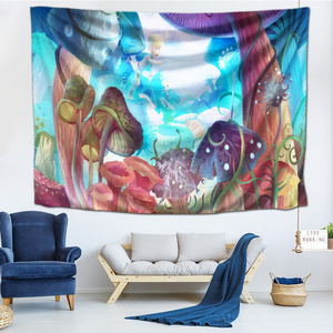 Cheap Custom Print Home Decor Colorful Nordic Psychedelic Tapestry mandala pared Wall Hanging indian zodiac tapestry machine