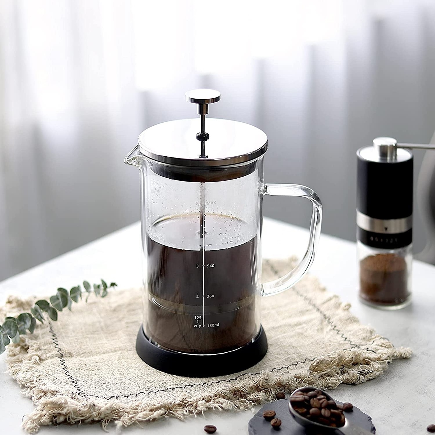 Borosilicate coffee press coffee maker french press tea maker large glass coffee pot with filter