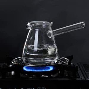 Classics Turkish Coffee Pot Borosilicate Glass Stovetop Tea Maker Heat Resistant Milk Warmer Hot Chocolate Maker