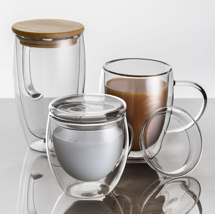 coffee tea & espresso supplies borosilicate glass coffee double wall cups  glass coffee carafe