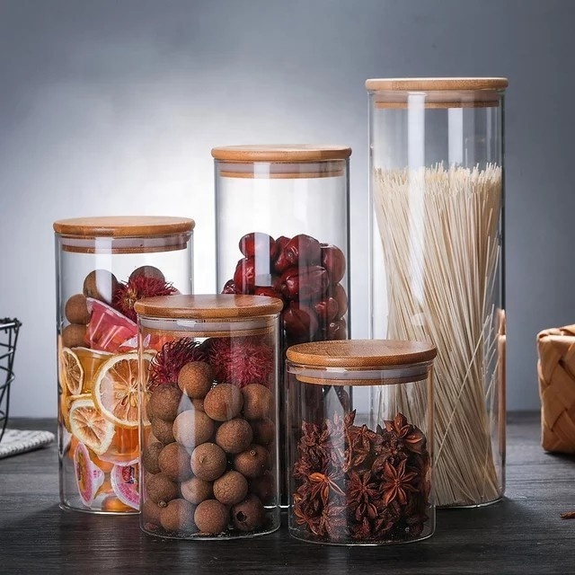 Creative food storage & container wide mouth glass jar candle jars glass for home