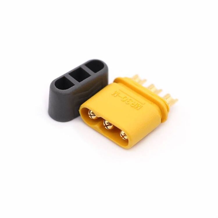 Amass Upgrade Of Xt30 Connectors Mr30 Plug Female Male Gold Plated Bullet Connector With Sheath For Rc Lipo Battery MR30-F MR30-