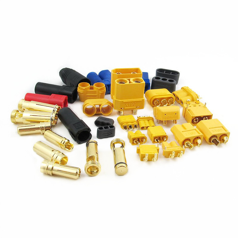 Amass Upgrade Of Xt30 Connectors Mr30 Plug Female Male Gold Plated Bullet Connector With Sheath For Rc Lipo Battery MR30-F MR30-