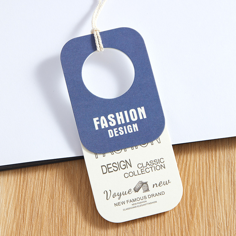 Luxury Custom Logo Clothing Hang Price Tag Garment Clothes T Shirt Shoe Paper Labels Thank You Hang Tags for Apparel