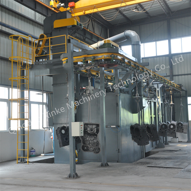 Chain Type Aluminum alloy rim/ wheels shot blasting machine and painting machine/overhead conveyor shot blasting system