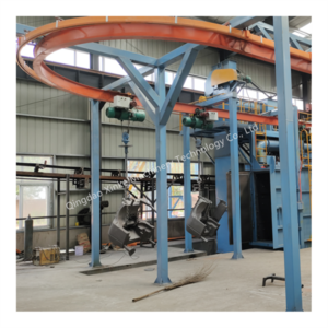 Chain Type Aluminum alloy rim/ wheels shot blasting machine and painting machine/overhead conveyor shot blasting system