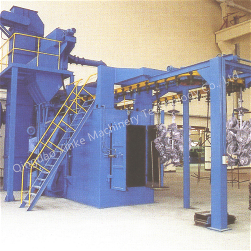 Suspending electric controlled sandblasting machine automatic sand dustless blasting machine for cleaning metal sandblasting