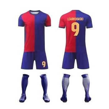 23 24 New season thailand quality soccer jersey #9 football shirt camisas futbol jersey Men uniforms lewandowski player version