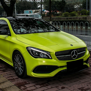 SUPER MATT CHROME NEON YELLOW Car Wrap Vinyl Full Rolls Auto PVC  Vinyl Film Self Adhesive Air Bubble Free