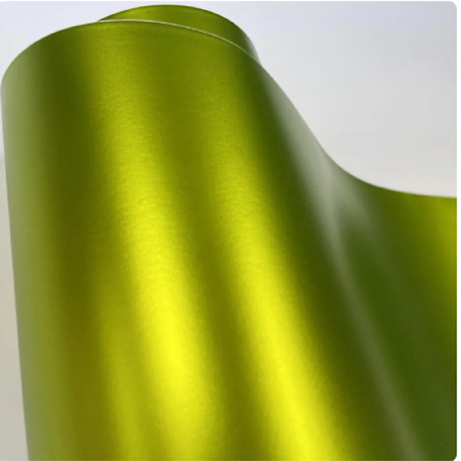 Super Matt Chrome Neon Yellow Wrap Vinyl Film Super Endurance Self Adhesive Air Bubble Free Super Pressure-sensitive Glue