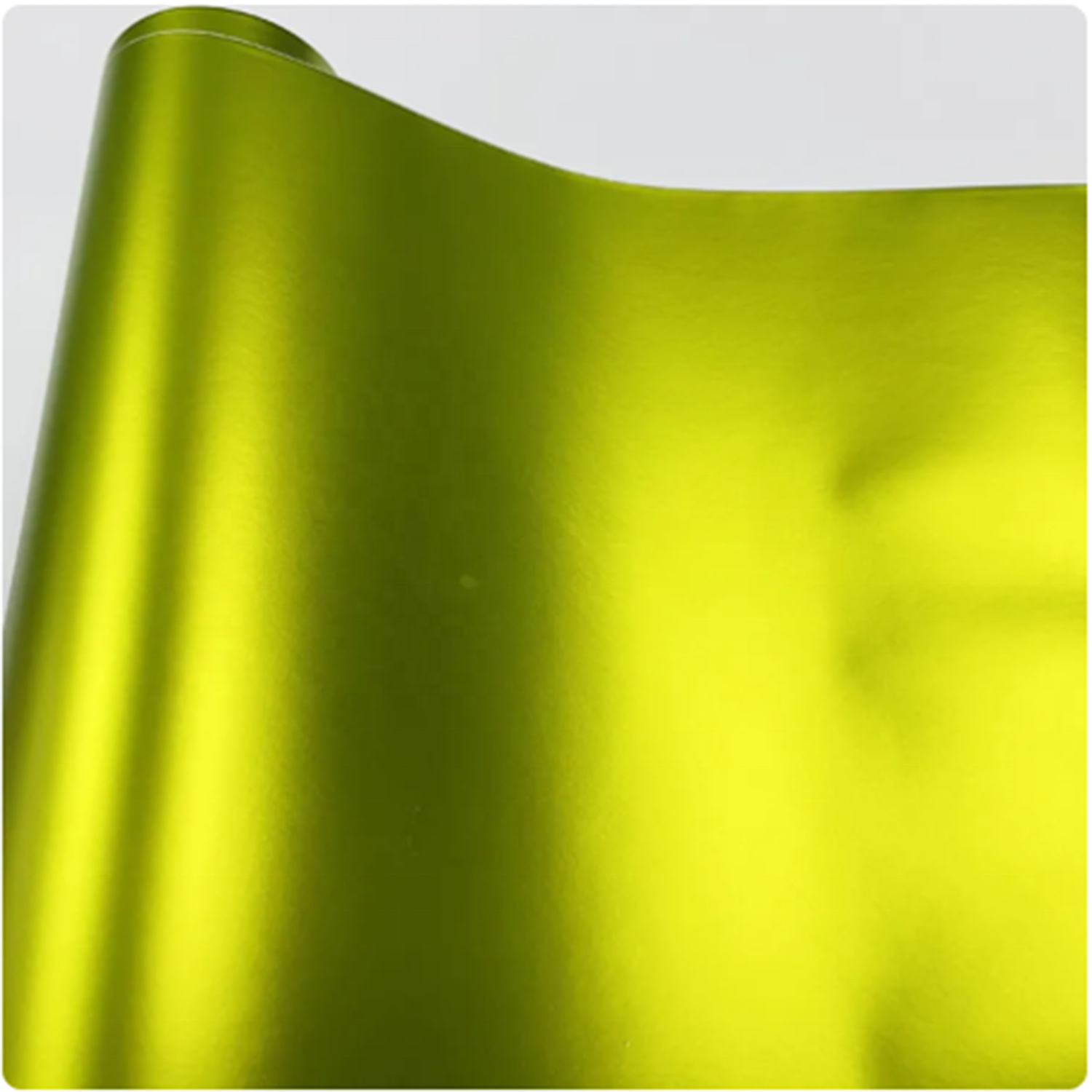 Super Matt Chrome Neon Yellow Wrap Vinyl Film Super Endurance Self Adhesive Air Bubble Free Super Pressure-sensitive Glue