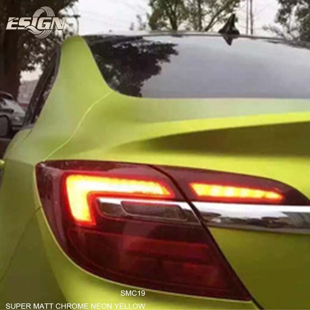 SUPER MATT CHROME NEON YELLOW Car Wrap Vinyl Full Rolls Green Console Computer Laptop 1pc Skin Sticker Film 152CM*18M