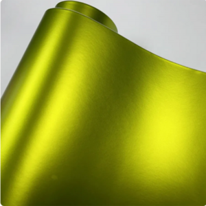 Super Matt Chrome Neon Yellow Wrap Vinyl Film Super Endurance Self Adhesive Air Bubble Free Super Pressure-sensitive Glue