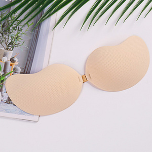 Mango Cup Front Buckle Design Breathable Self Adhesive Push Up Sticky Bra Backless