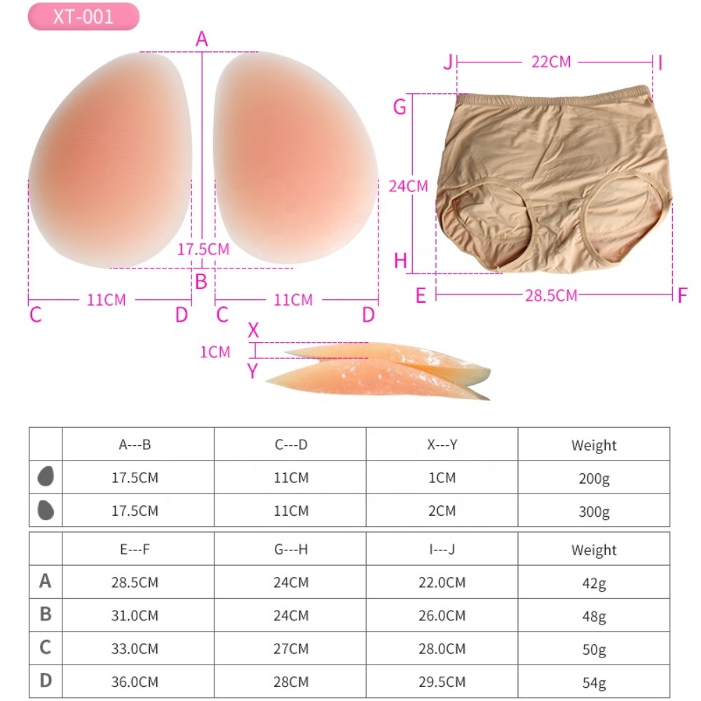 Women Body Shape Artificial Butt Enhancer Silicone Push Up Padded Panties Butt Lifter Panty