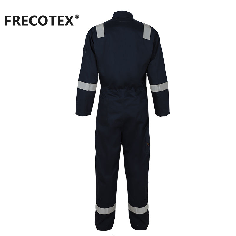 Wholesale Men Black Safety Fire Retardant Coverall Industrial Workwear Mechanics Oil Resistant Fireproof Working FR Coveralls